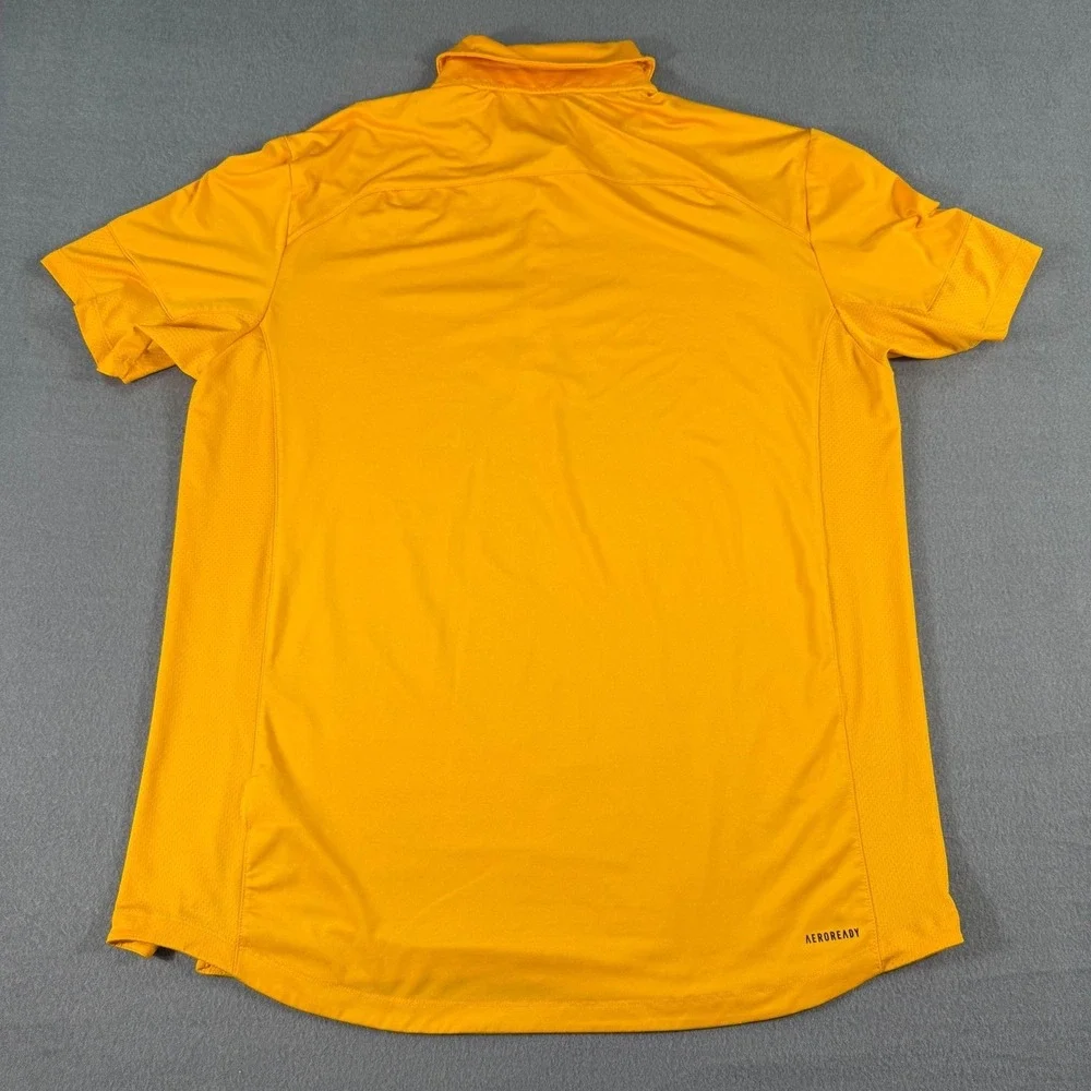 Adidas Men's Yellow Polo Shirt‎ Size Large Performance Golf Athletic Top Large
